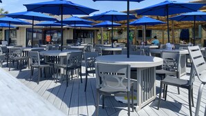 Outdoor dining - Ocean View - Ocean Villas B215-Professionally Managed by HHIB&T Vacation Rentals (Hilton Head Island)