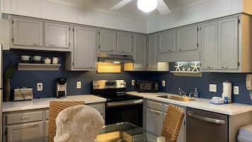 Kühlschrank, Mikrowelle, Herdplatte, Geschirrspüler