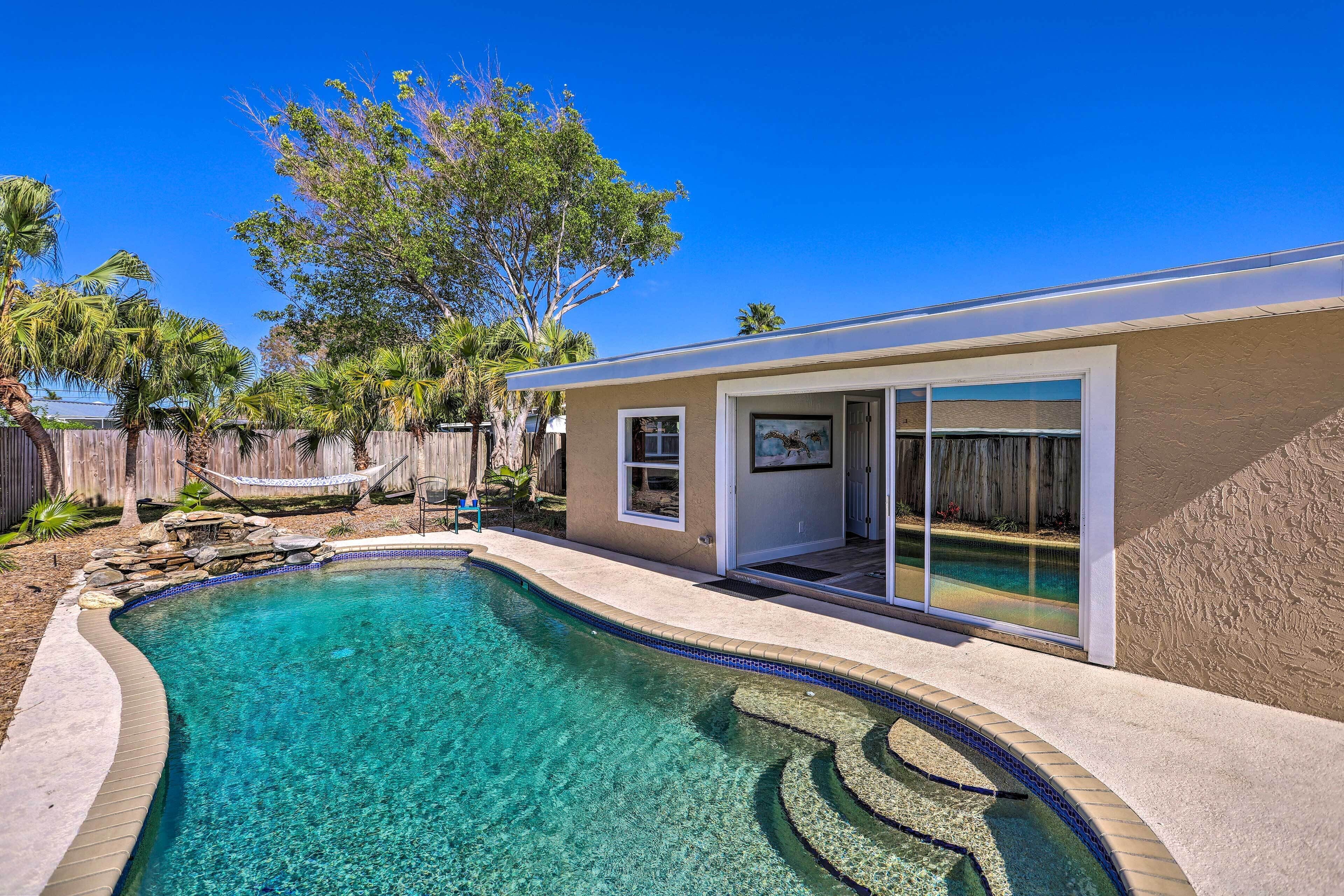 A heated pool