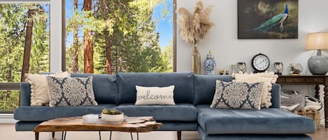 Smart-TV, Kamin, Bücher