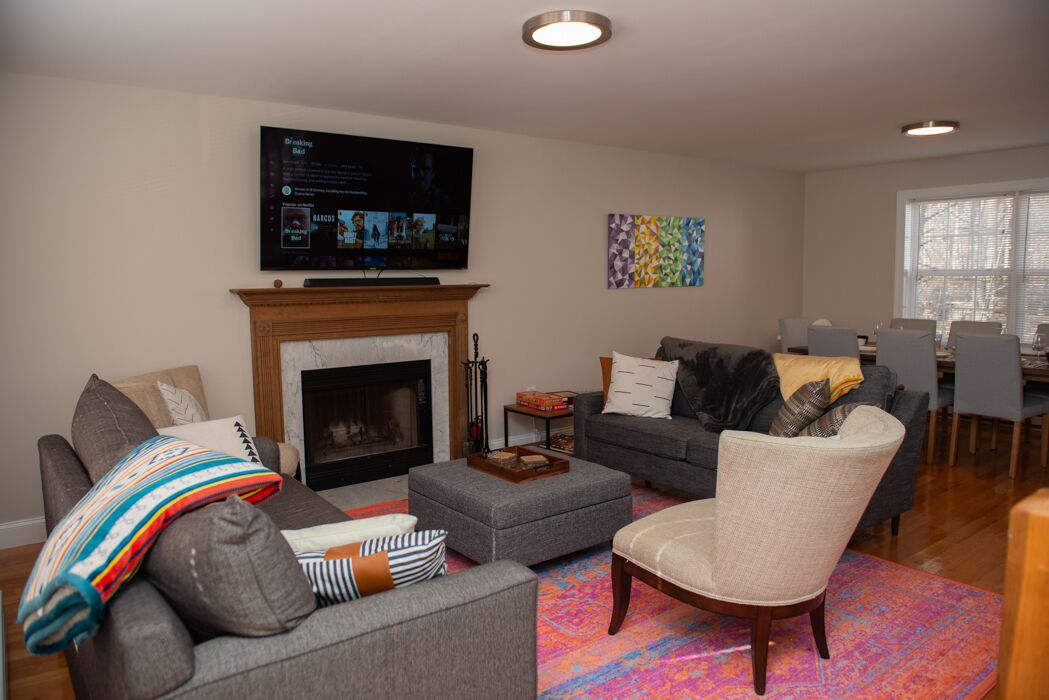 Modern Poconos Getaway w/ Hot Tub, Fire Pit, Deck, Game Room. Close 2 Everything