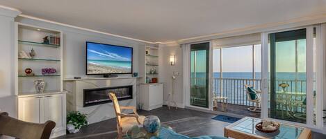 TV connectée, cheminée