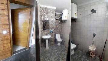 Bathtub, towels, soap