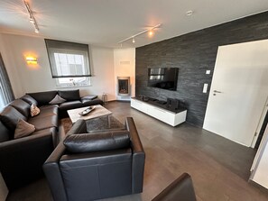 Fernseher, Kamin
