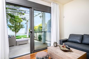 Deluxe Villa, 1 Queen Bed with Sofa bed, Non Smoking, Private Pool | Living area | 50-inch Smart TV with satellite channels, TV, Netflix - Romantic Homely Villa Aura with Heated Pool (Malevizi)