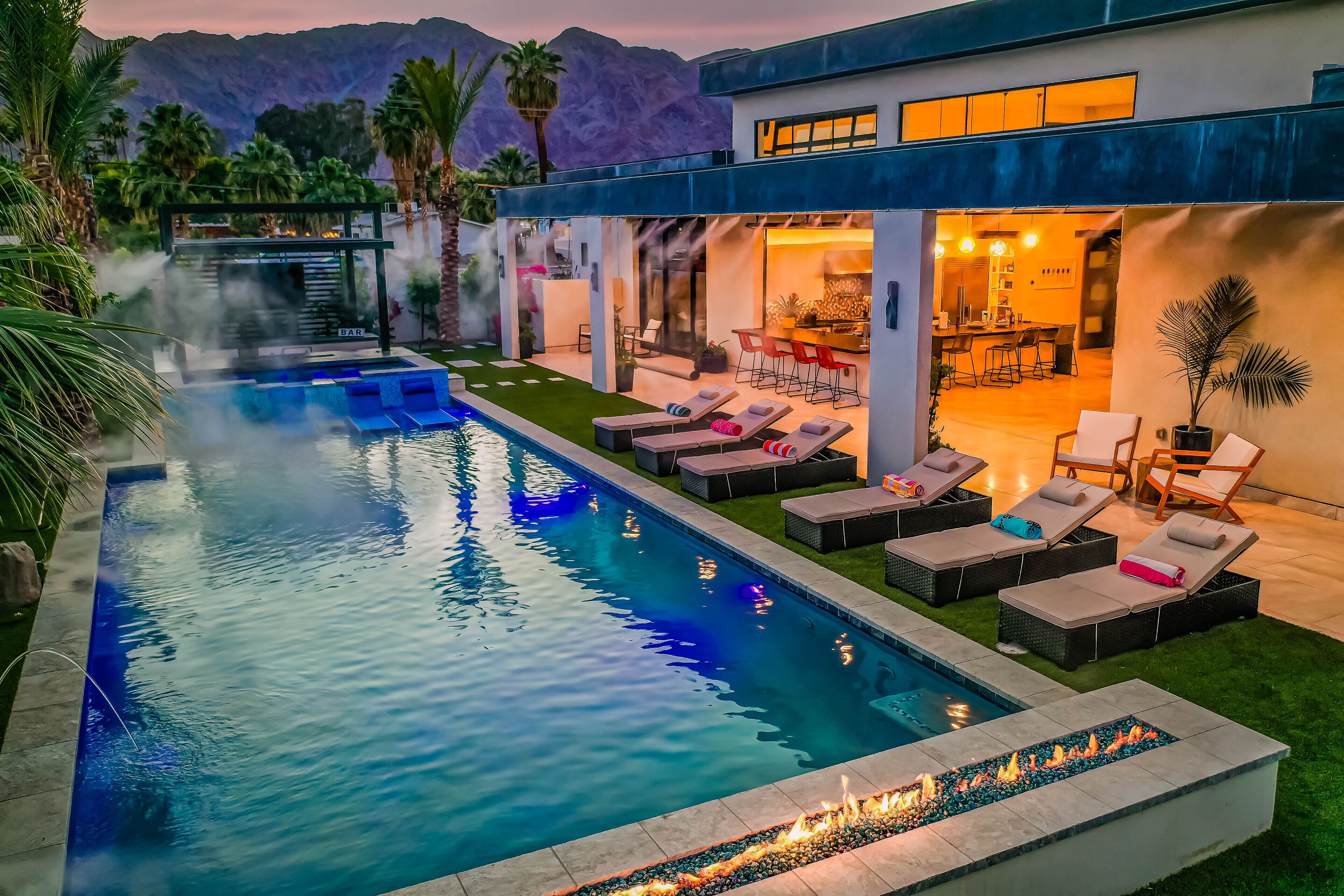 Outdoor pool, a heated pool