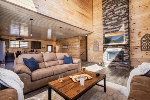 Smart TV, fireplace, video games