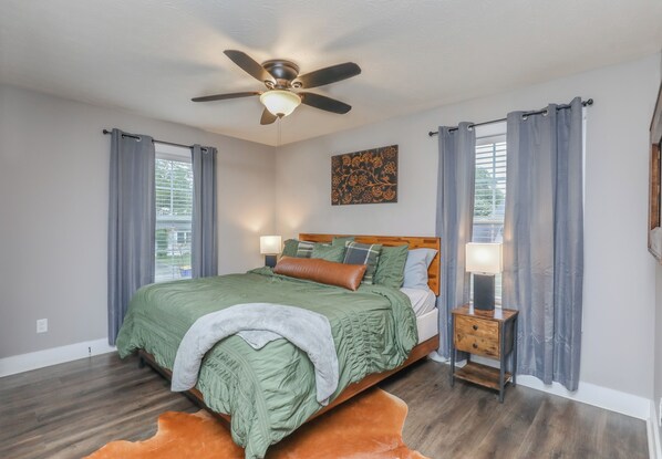 4 bedrooms, iron/ironing board, travel cot, free WiFi