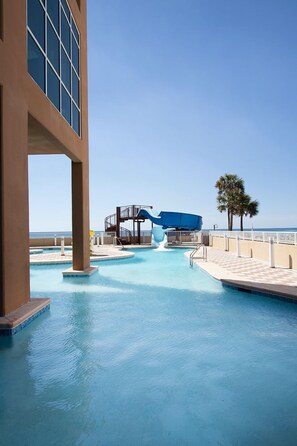 Indoor pool, a heated pool - Luxury Gulf Front Condo | Lazy River! (Orange Beach)