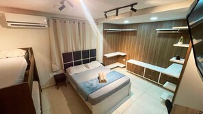 Suite | Individually furnished, desk, laptop workspace, iron/ironing board