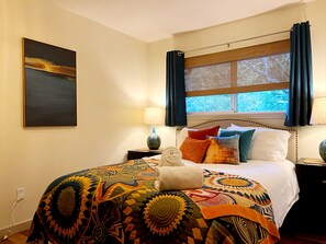 2 makuuhuonetta, silitysrauta/-lauta, vauvan matkasänky, ilmainen Wi-Fi