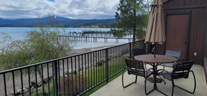 Outdoor dining - Gorgeous, sweeping views of Lake Tahoe from 3 story lake front condo! (Tahoe City)