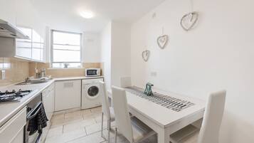 Microwave, dishwasher, coffee/tea maker, toaster