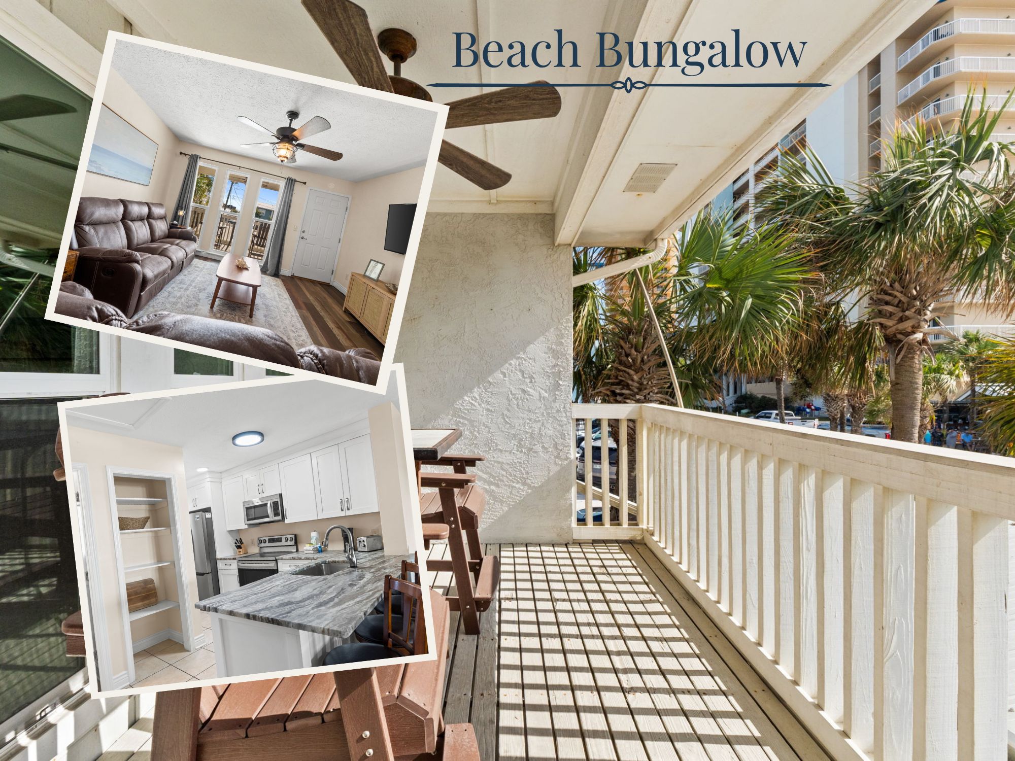 Escape to Beach Bungalow — a tropical, dog-friendly bungalow just steps from the emerald waters of Panama City Beach.