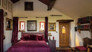 1 bedroom, desk, iron/ironing board, travel cot