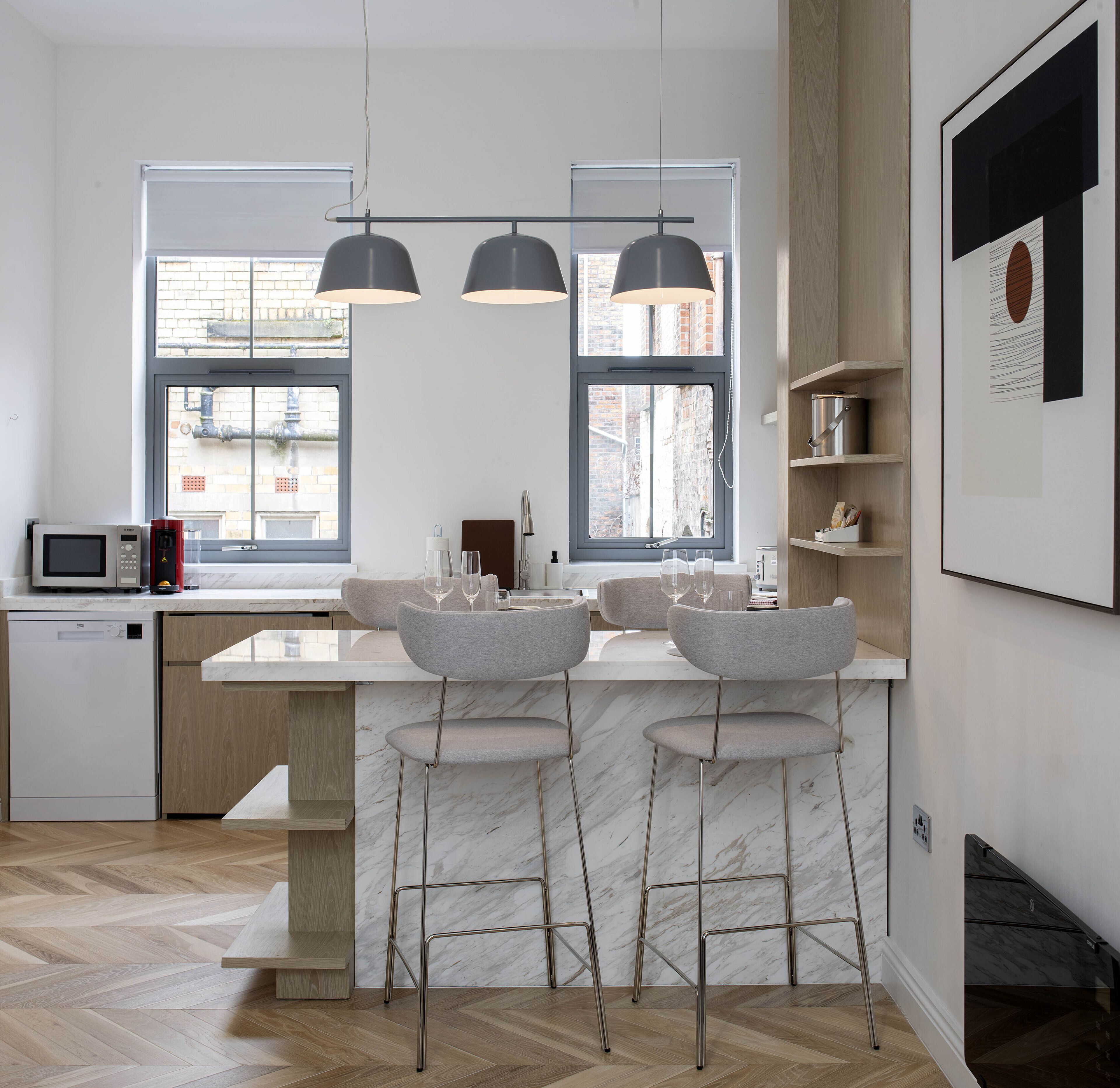 Leilighet | Eget kjøkken | Kjøleskap, mikrobølgeovn, ovn og oppvaskmaskin