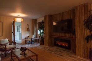 Smart TV, fireplace