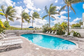 Outdoor pool, a heated pool