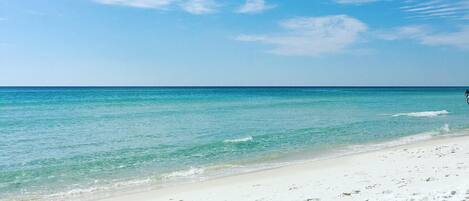 Beach nearby, sun-loungers