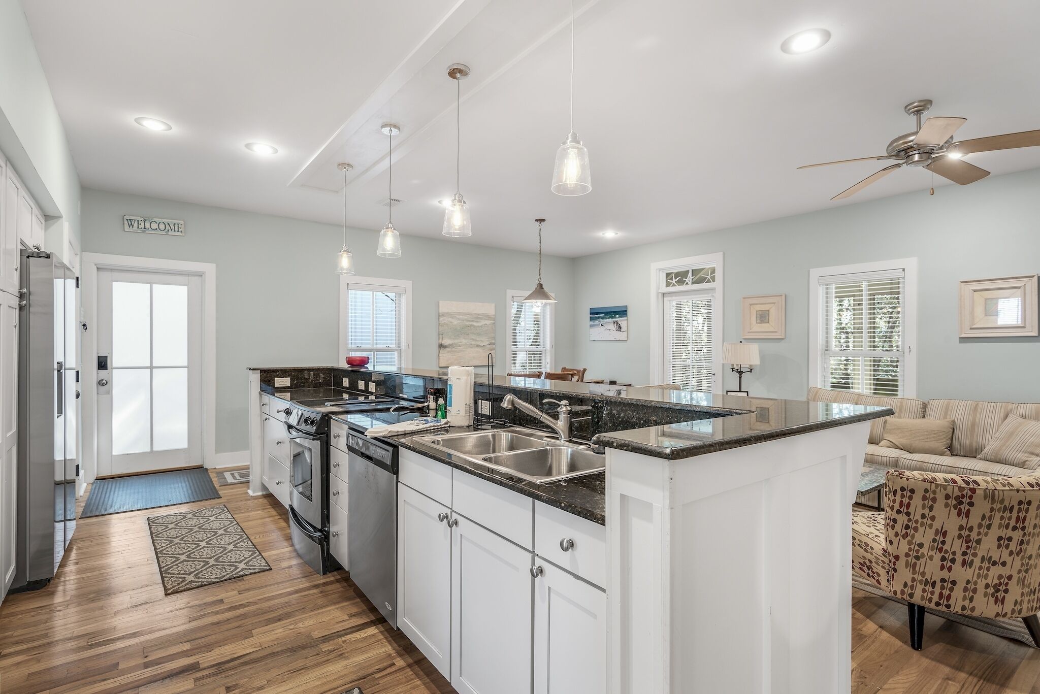 Tranquil 30A Beach Bungalow: Steps from Sea, Pool with Golf Cart & Cruiser Bikes