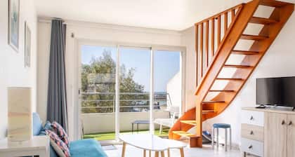 527 - T2 duplex with sea view and Port of Erquy