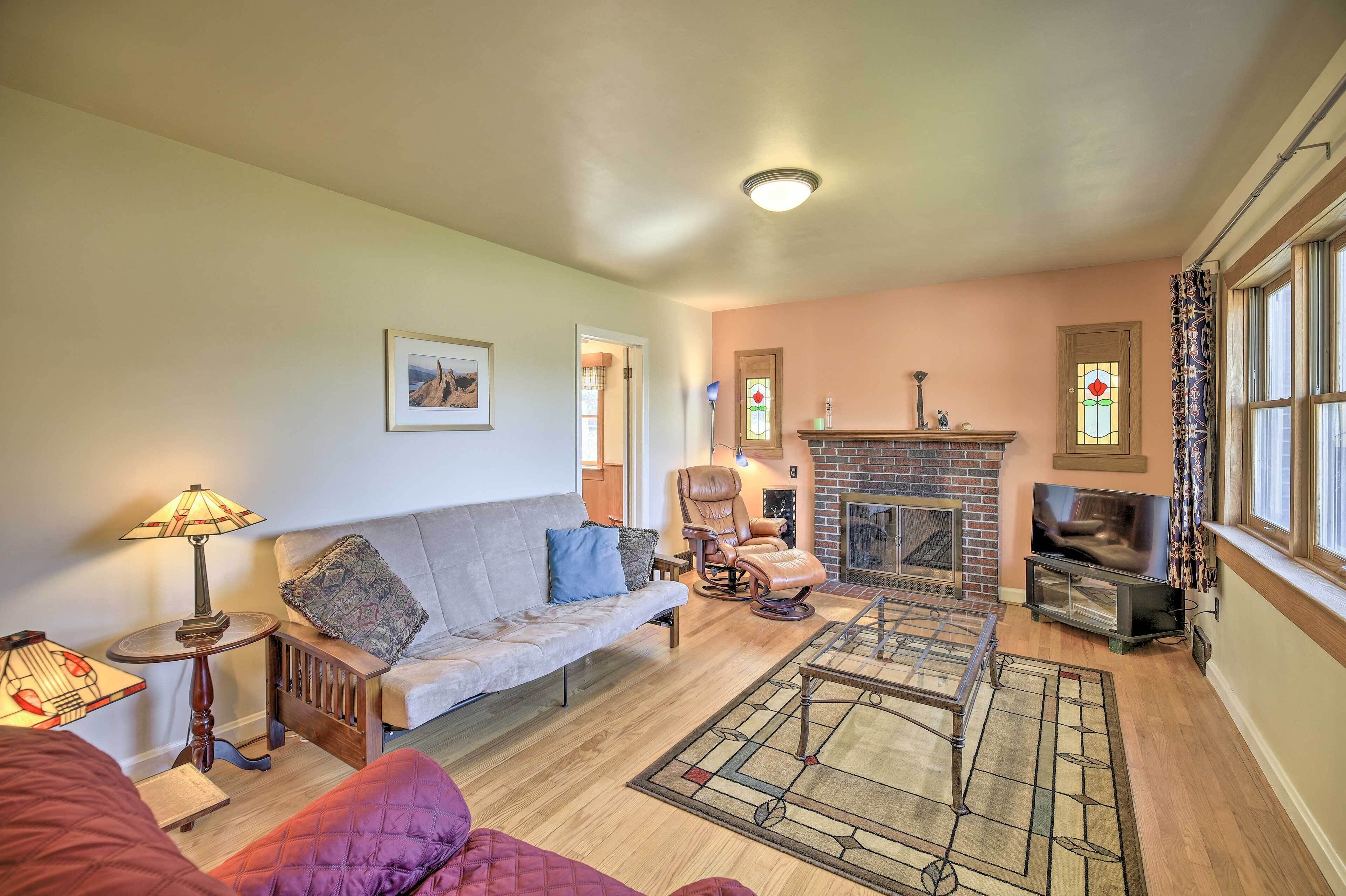 Quaint Creekside Home w/ Spacious Deck & Yard