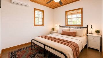 2 slaapkamers, een strijkplank/strijkijzer, wifi, beddengoed