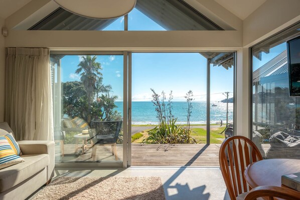 Living area - Waiheke Beachfront Apartment | You've Got It Maid (Waiheke Island)