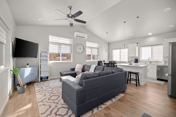 Smart TV, lettore DVD, libri, impianto stereo