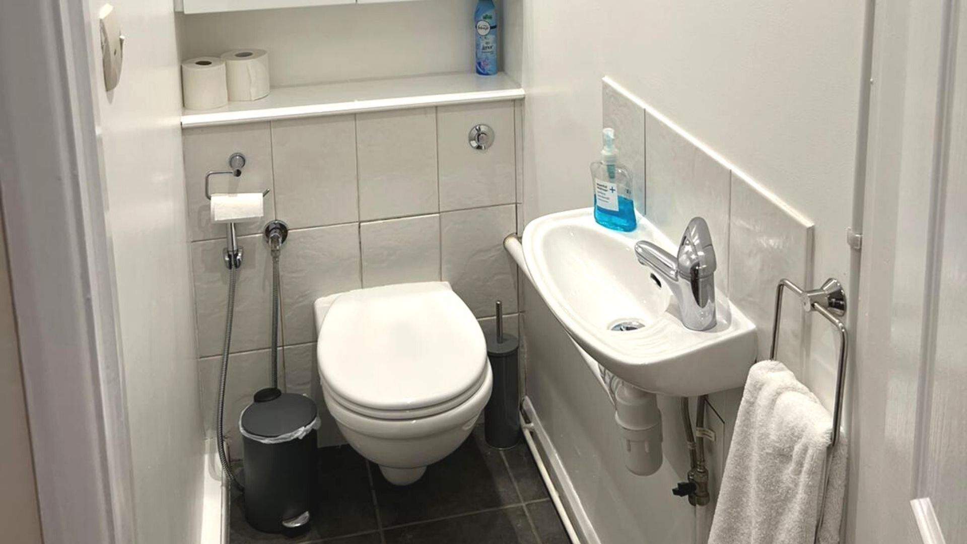 Shower, hair dryer