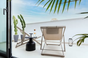 Deluxe Penthouse, 1 Bedroom, Terrace, City View | Terrace/patio - Caleyro Boutique Apartments - Parking incluido (Fuengirola)
