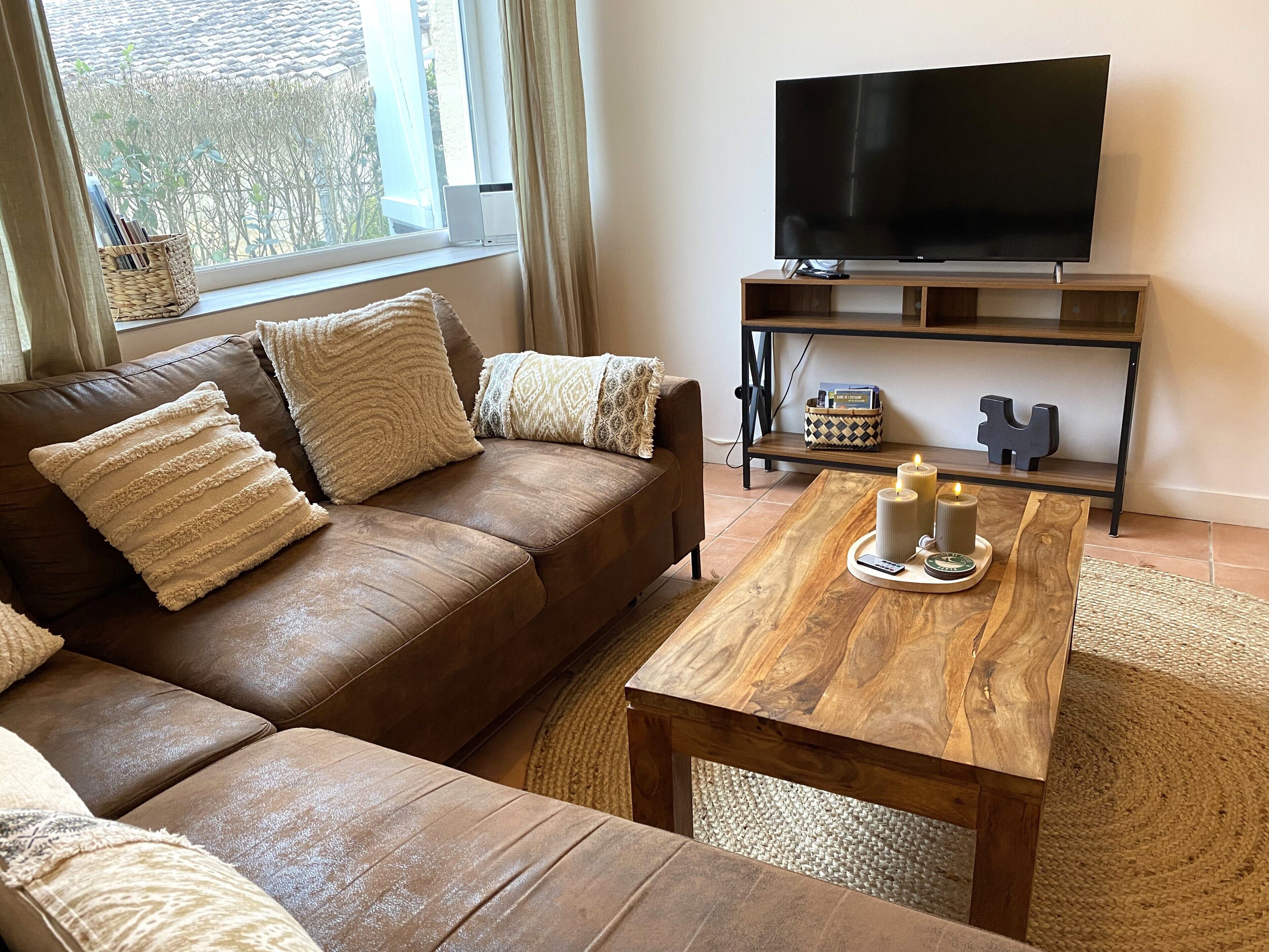 Télévision, lecteur de DVD, baby-foot, table de tennis de table