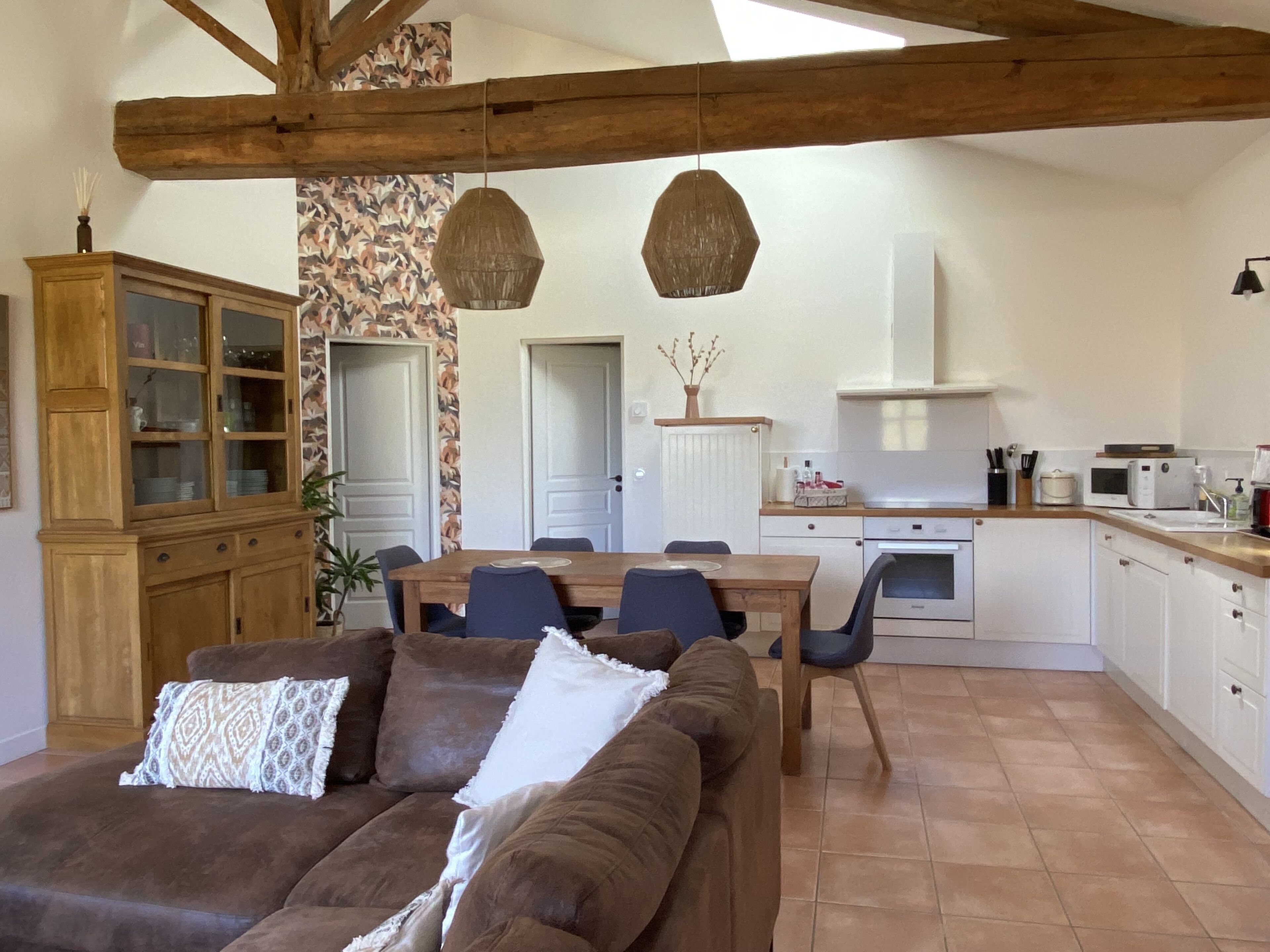 Télévision, lecteur de DVD, baby-foot, table de tennis de table