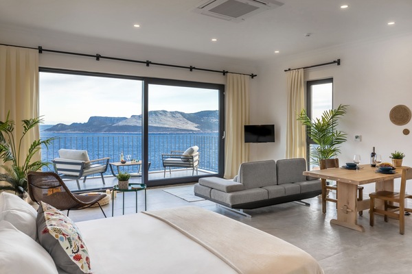 Appartement Deluxe, 1 grand lit, non-fumeur, vue mer