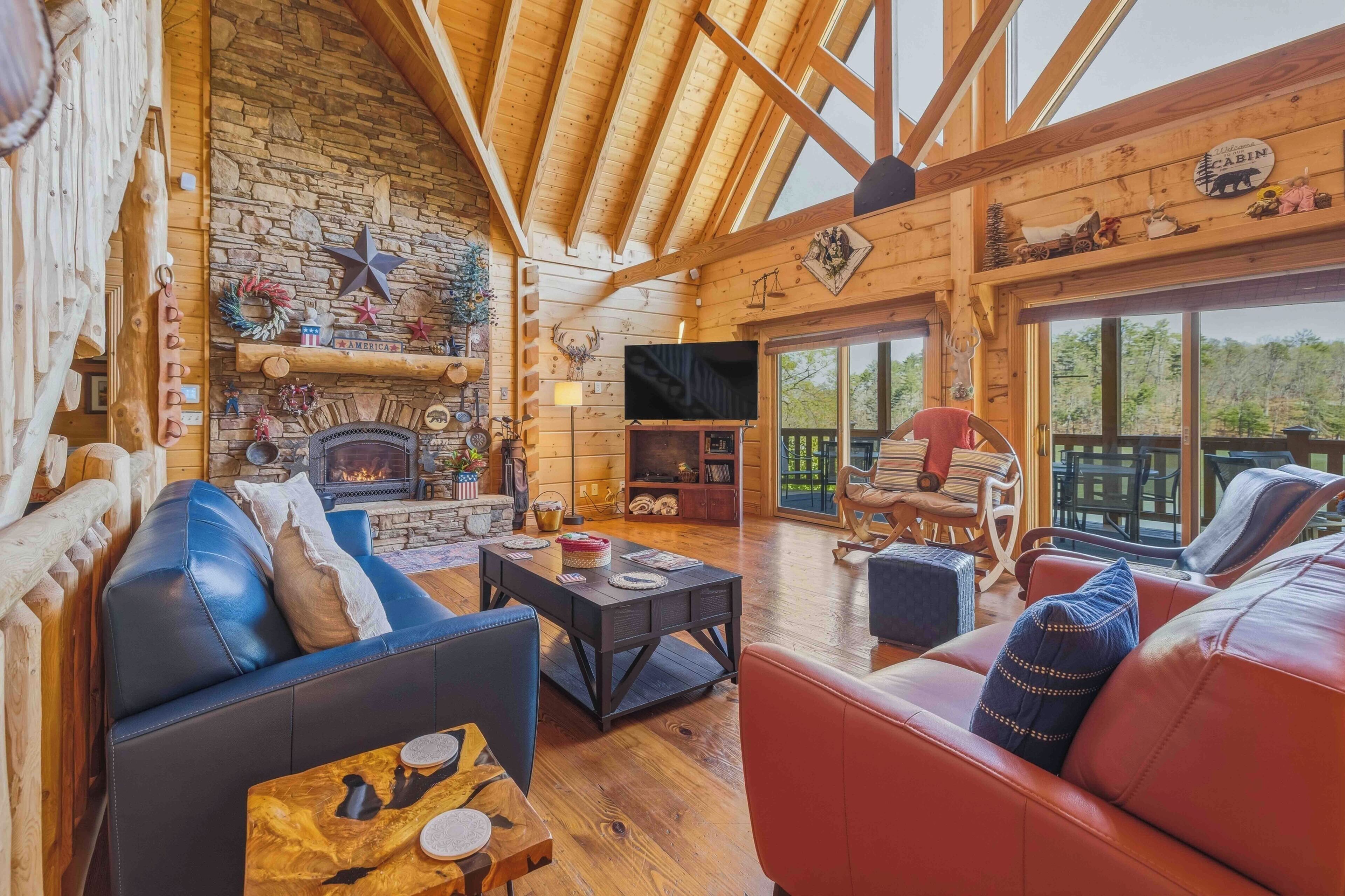 Televisión, chimenea