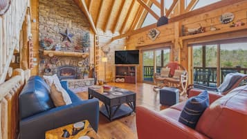 Télévision, cheminée