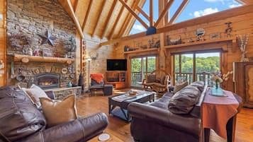 Télévision, cheminée