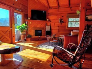 Smart TV, fireplace
