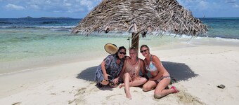 44-foot Luxury Catamaran "SeAtitudes" at Grande Anse Beach in Grenada.