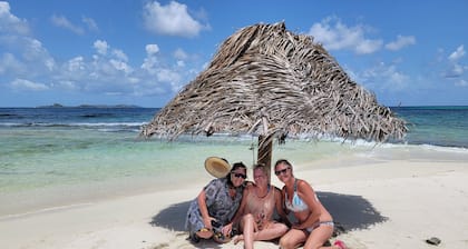 44-foot Luxury Catamaran "SeAtitudes" at Grande Anse Beach in Grenada.