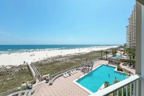 Indoor pool - WHITE CAPS 403 - GULF FRONT, GREAT LOCATION, WITH A WONDERFUL VIEW!!! (Orange Beach)