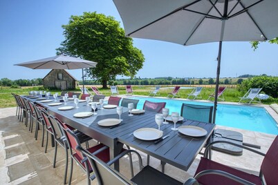 So Villa Gilliere (61) - Heated pool - Foot - 1h45 Paris - 30p.