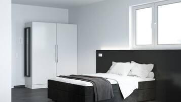 Estudi Comfort | 1 dormitori, roba de llit d'alta qualitat i cobrellits