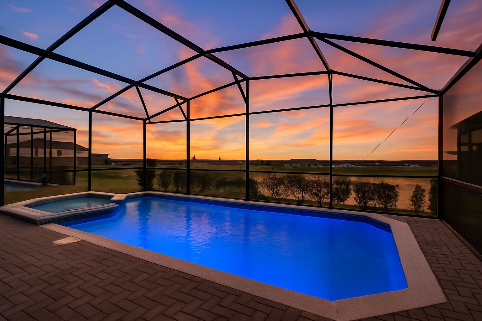 Una piscina techada, una piscina climatizada