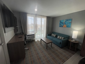 Suite, 1 King Bed, Non Smoking | Living area | Flat-screen TV