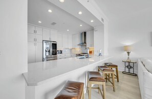 Fridge, microwave, oven, stovetop - ☀️Beach Service-Pool-XL Balcony- 3BR Hidden Dunes 1802☀️ (Panama City)