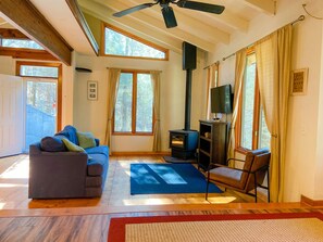 Télévision, cheminée, Netflix, services de streaming