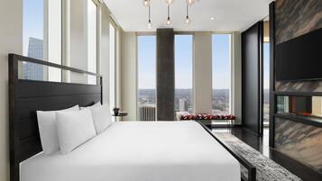 In-room safe, desk, laptop workspace, blackout curtains