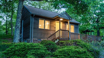 Bee Mountain Cabin, 1 Queen Bed, Jetted Tub, Mountain View | Terrace/patio