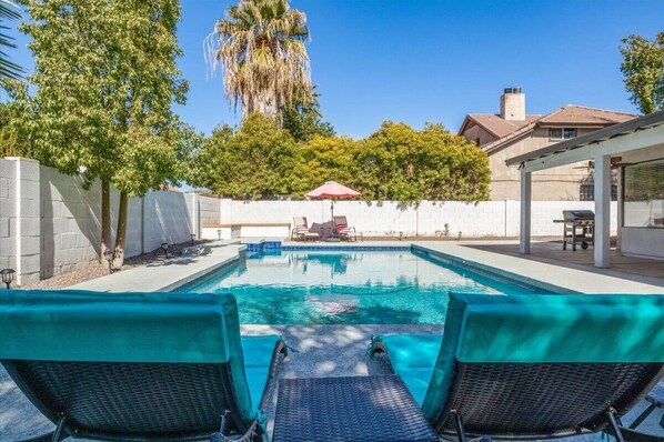 Outdoor pool, a heated pool